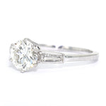 Verlobungsring in 750er Weißgold mit ca. 1,2 ct Diamanten, liegend links gedreht