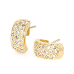 1 pair of half hoop earrings in 750 yellow gold with diamonds