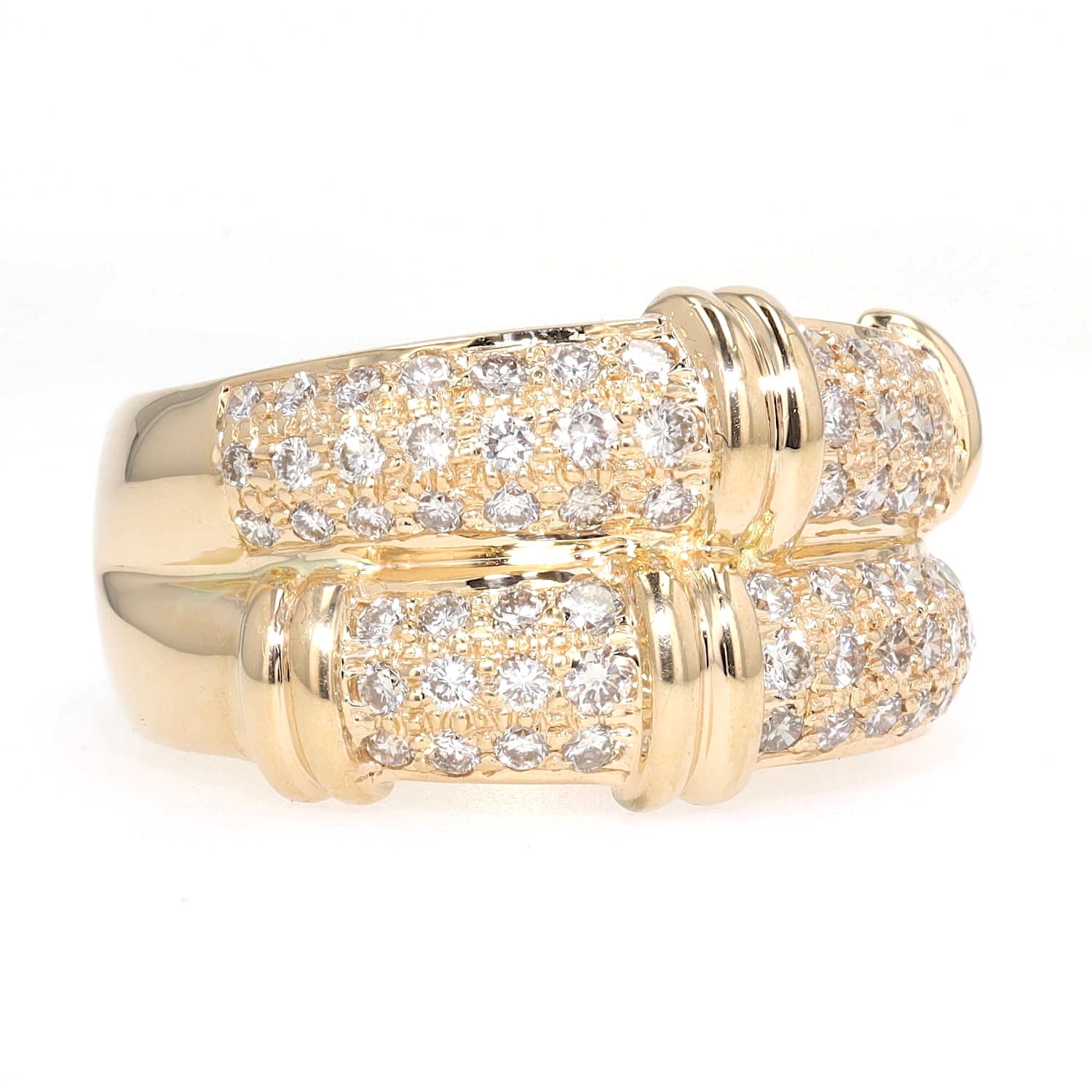 Ring in 750 yellow gold with brilliants