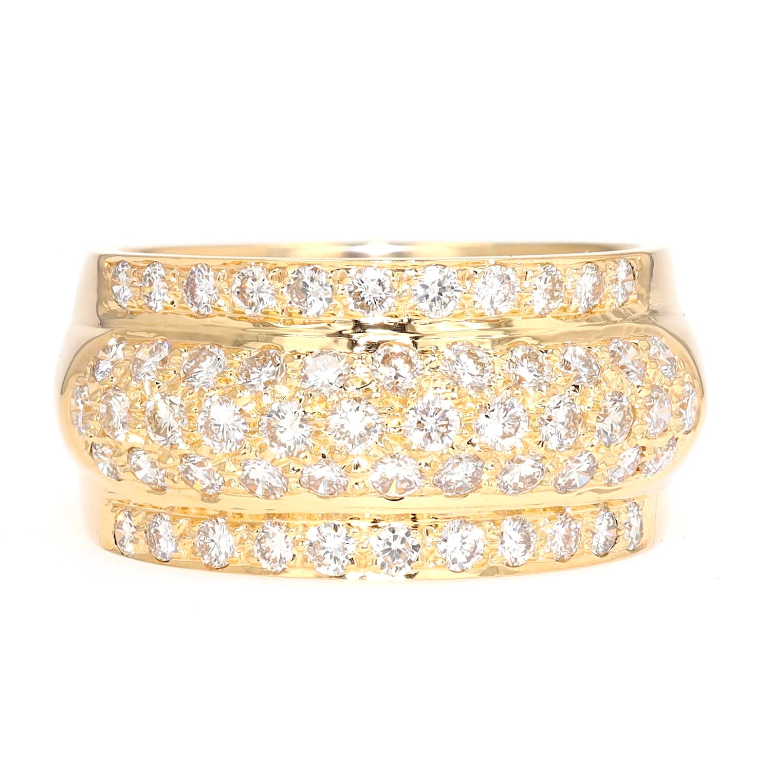 Ring in 750 yellow gold with approx. 1 ct brilliants