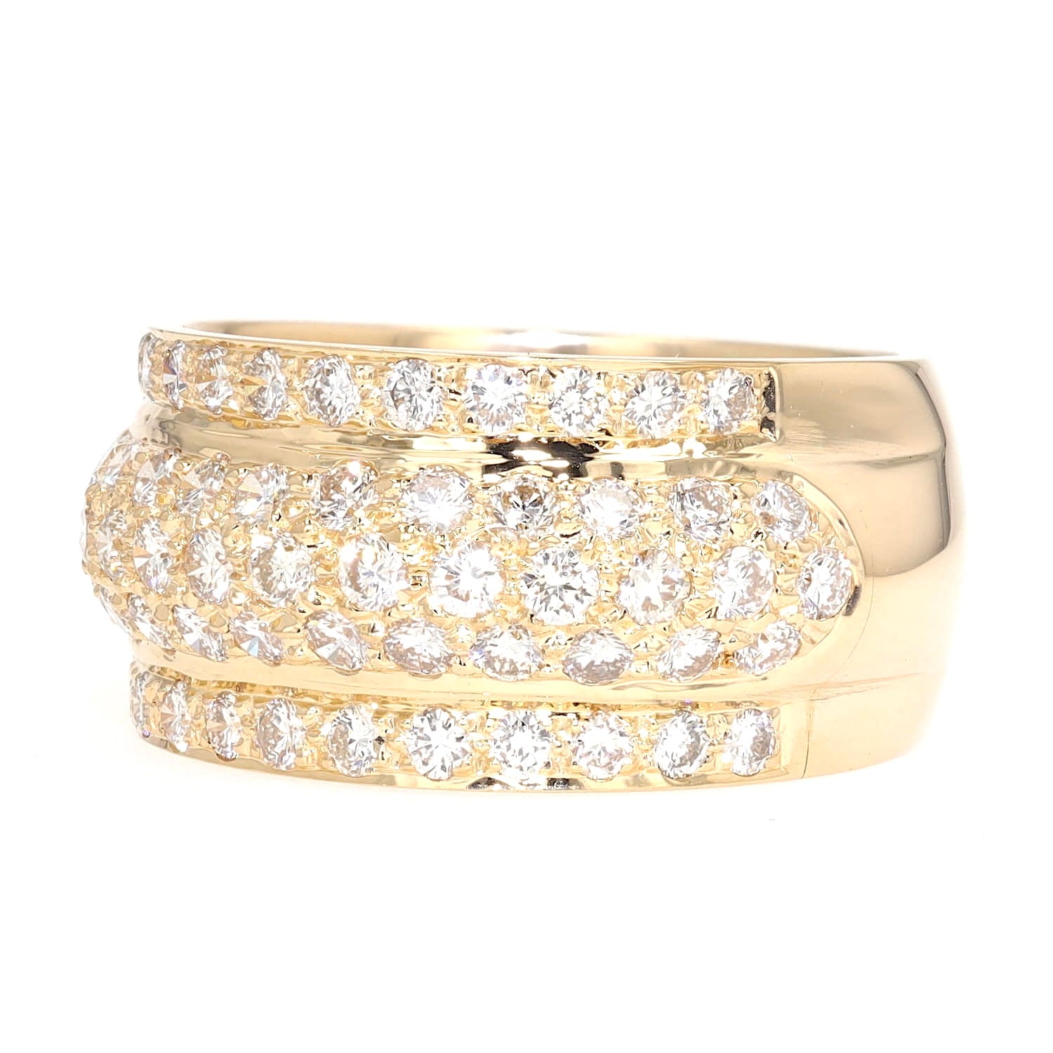 Ring in 750 yellow gold with approx. 1 ct brilliants