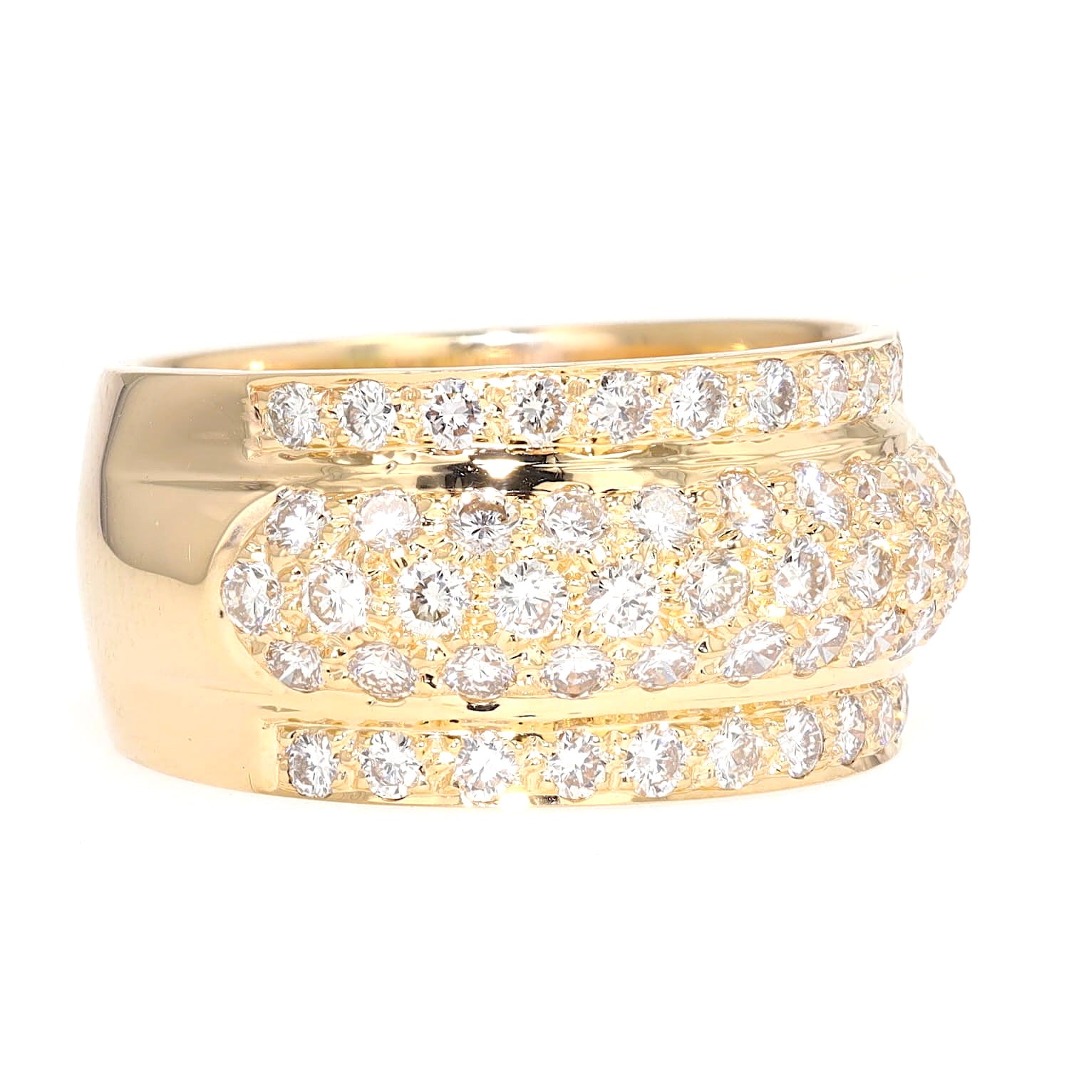 Ring in 750 yellow gold with approx. 1 ct brilliants