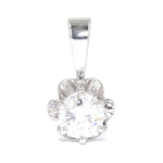 Vintage pendant in 585 white gold with a brilliants approx. 0.30 ct