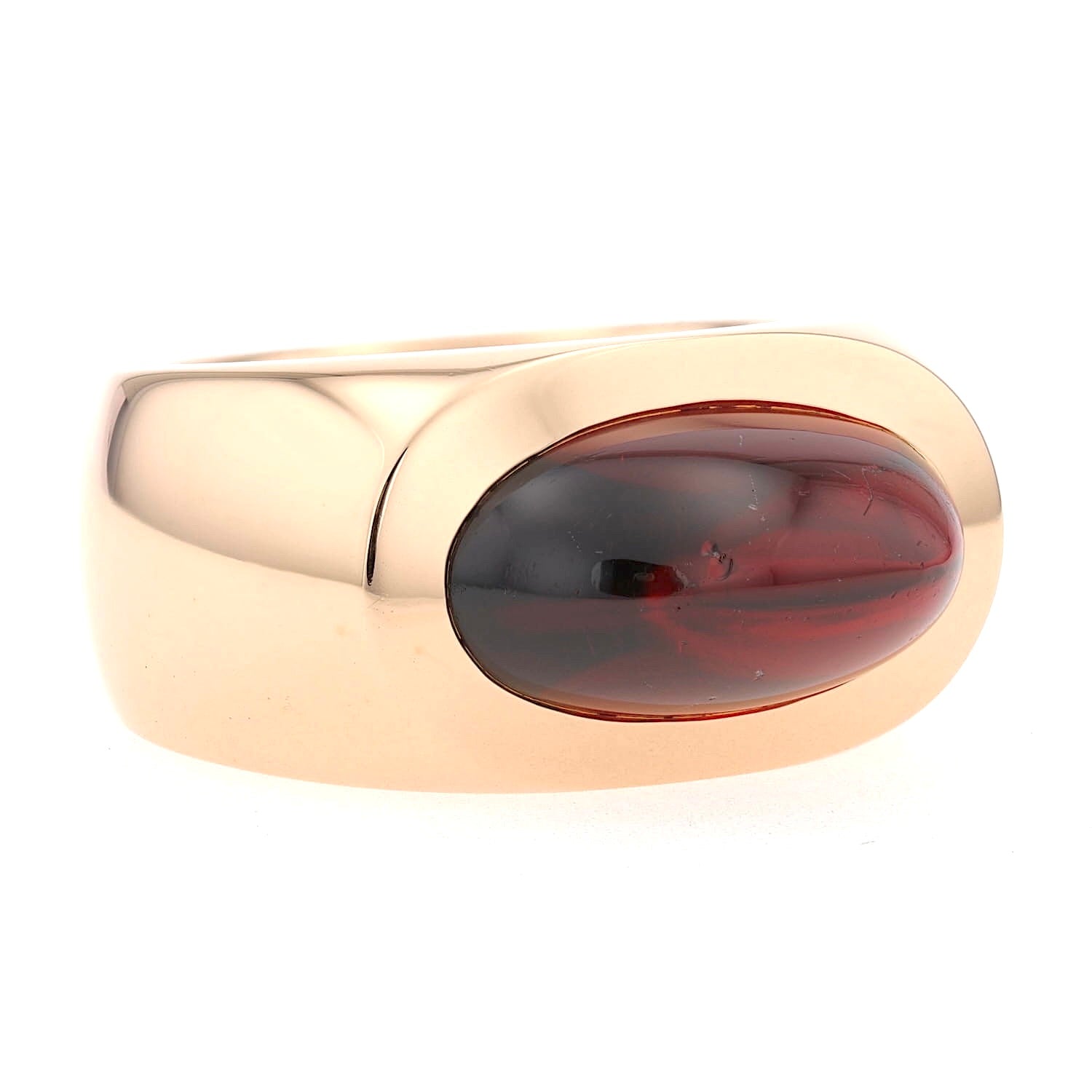 Jochen Pohl ring in 750 rose gold with a red garnet approx. 12.8 ct