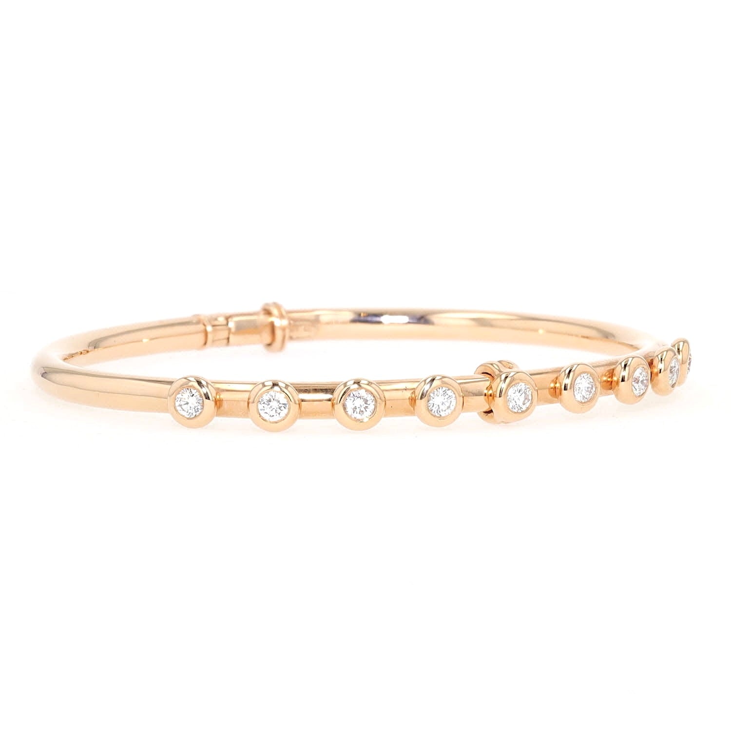 Dámaso bangle in 750 rose gold with approx. 0.62 ct brilliants