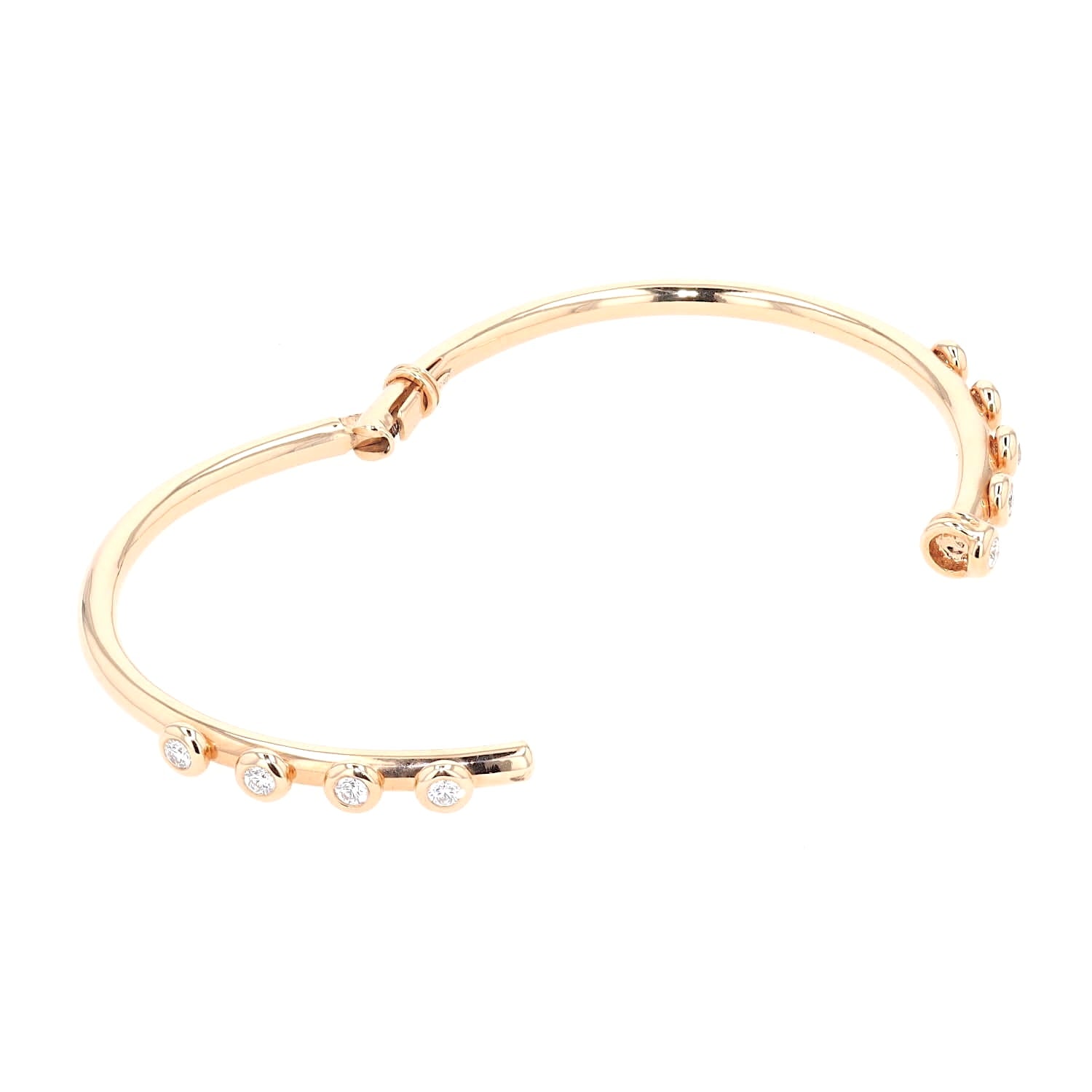 Dámaso bangle in 750 rose gold with approx. 0.62 ct brilliants