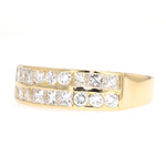 Ring in 750 yellow gold with brilliants and diamonds