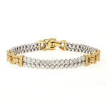 Vintage bracelet in 750 bicolor gold with a total of approx. 1.9 ct brilliants