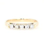 Ring in 585er Gelb- und Weißgold mit Brillanten, liegend frontal