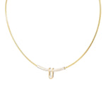 Bunz necklace in 750 white and yellow gold with a brilliants