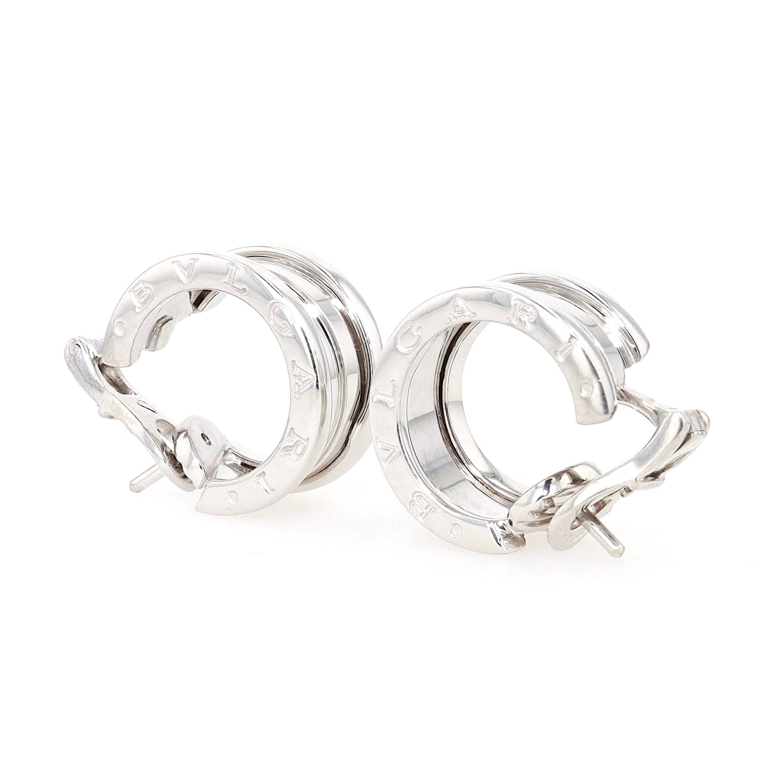 Bulgari B. Zero1 hoop earrings in 750 white gold