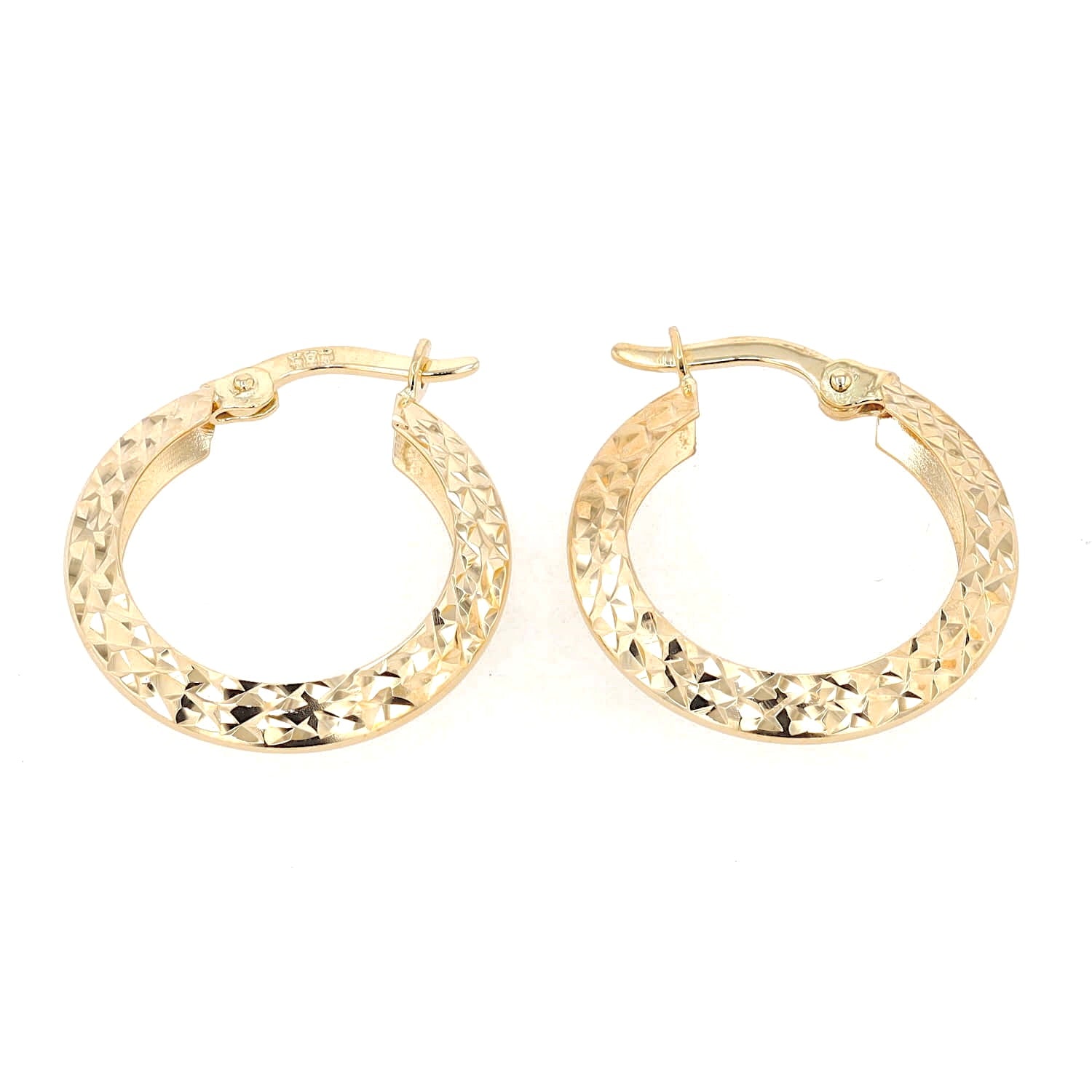 1 pair of creoles in 585 yellow gold