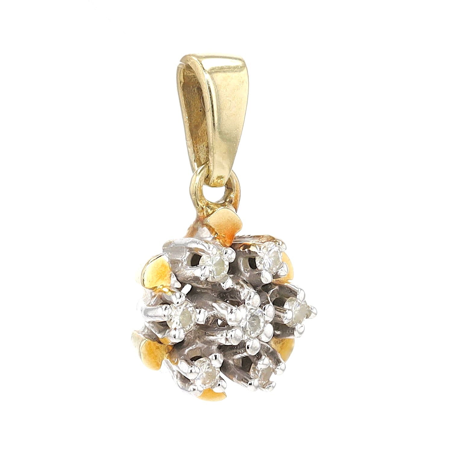 Vintage pendant in 585 bicolor gold with brilliants