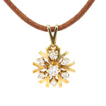 Vintage pendant in 585 yellow gold with brilliants