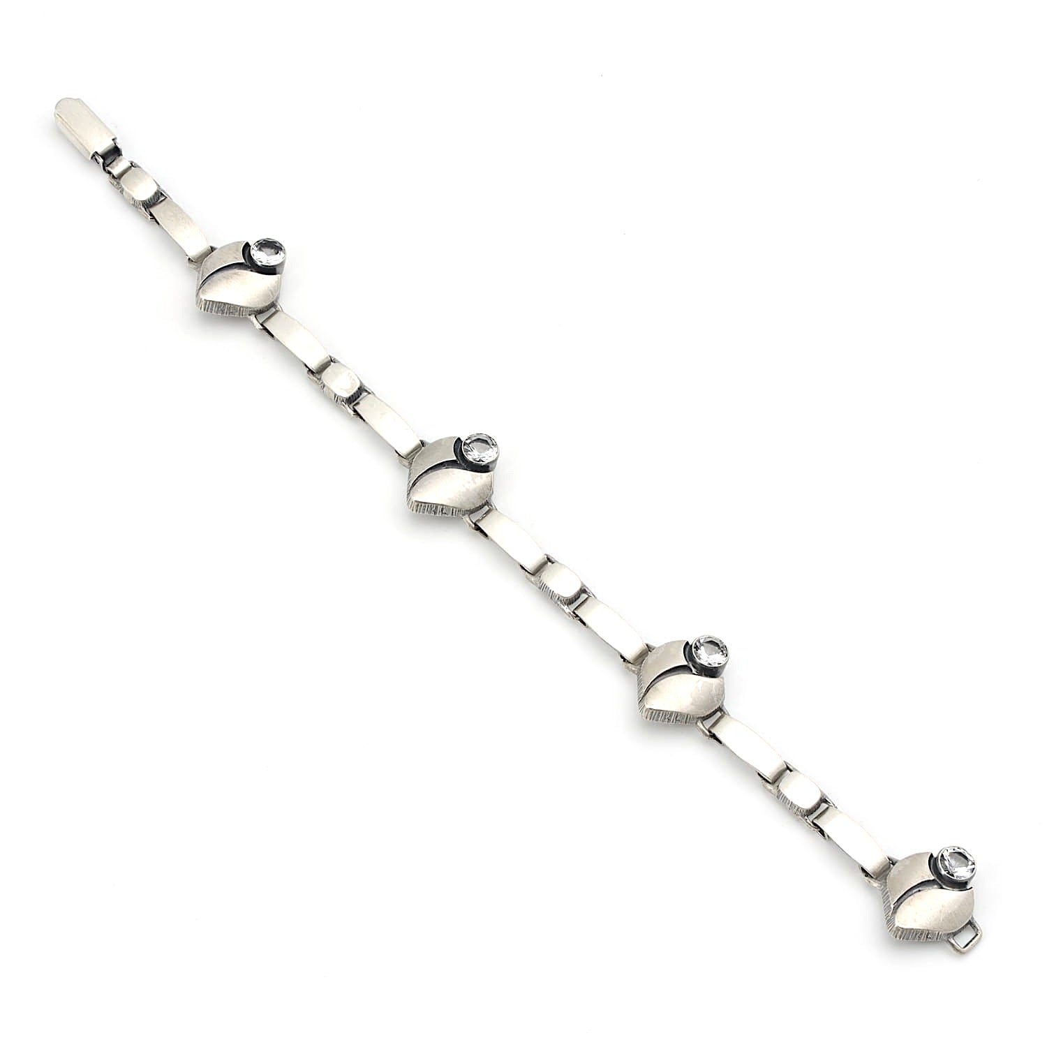 Karl Laine bracelet in 925 silver with rock crystals