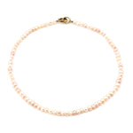 Zuchtperlenkette mit einem Doppelschloß aus 585er Gelbgold, liegend geschlossen Draufsicht