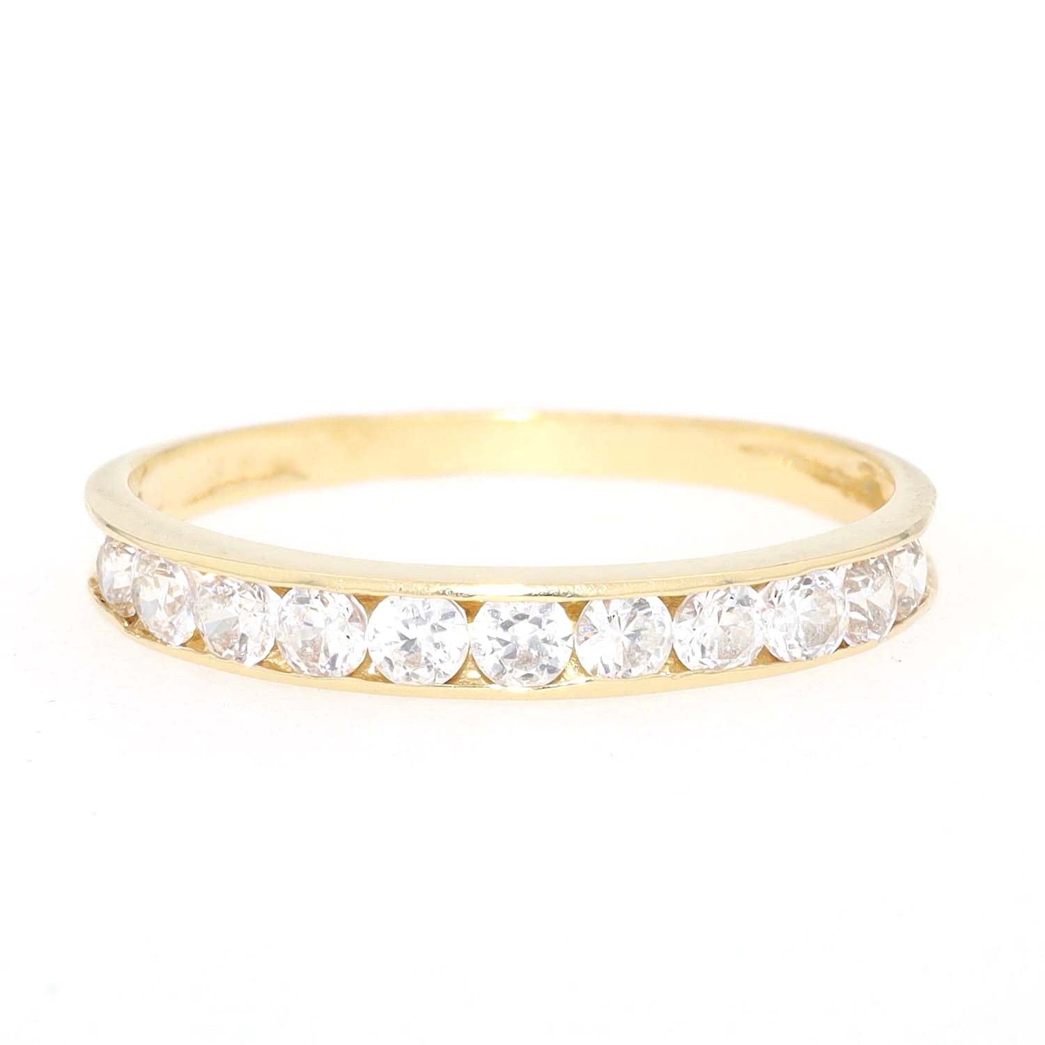 Ring in 750er Gelbgold mit Brillanten, liegend frontal