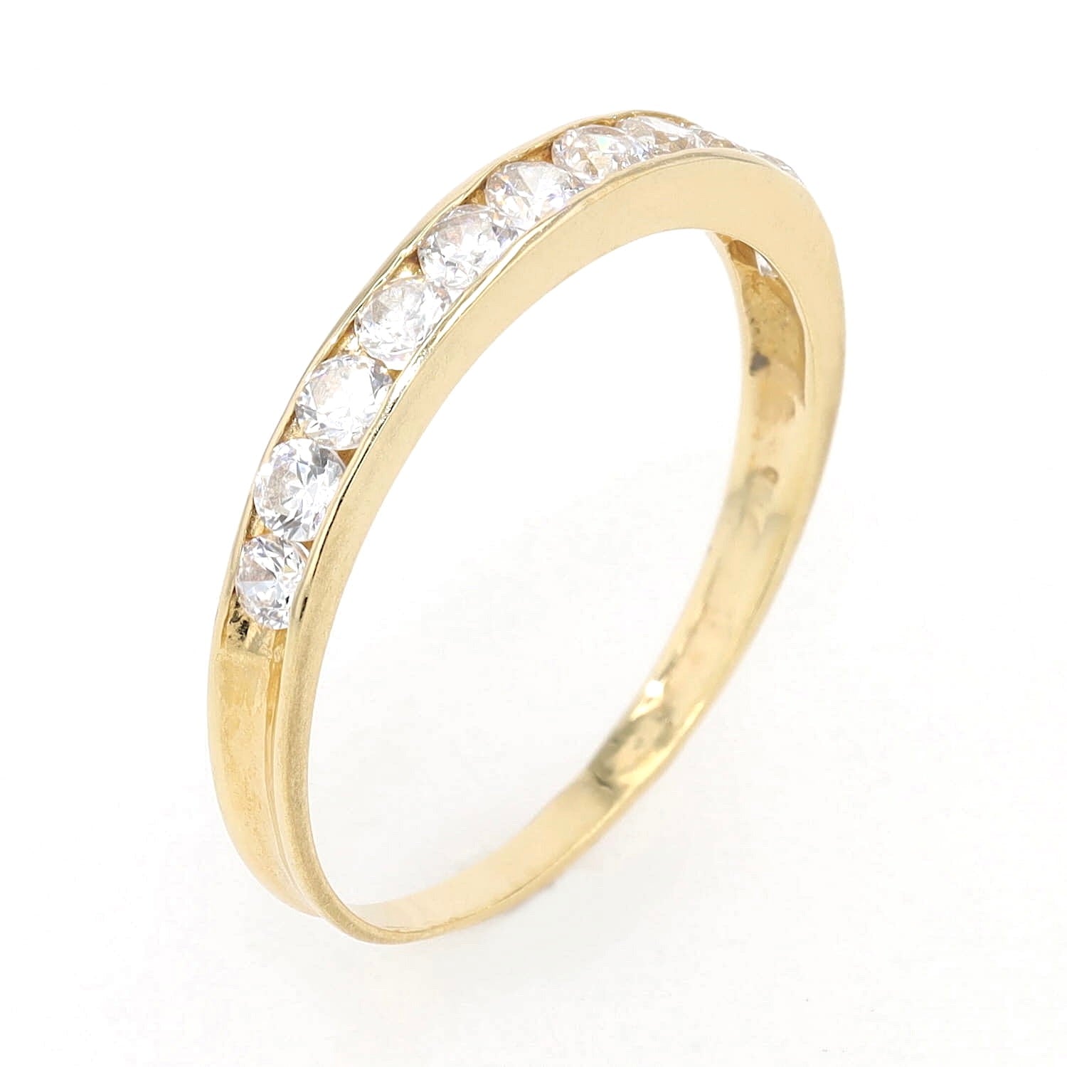 Ring in 750er Gelbgold mit Brillanten, stehend