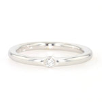 Niessing Solitär Ring in Platin mit einem Brillanten,  liegend frontal