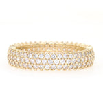 Memoire Ring in 585er Gelbgold mit Cubic-Zirkonias, liegend frontal