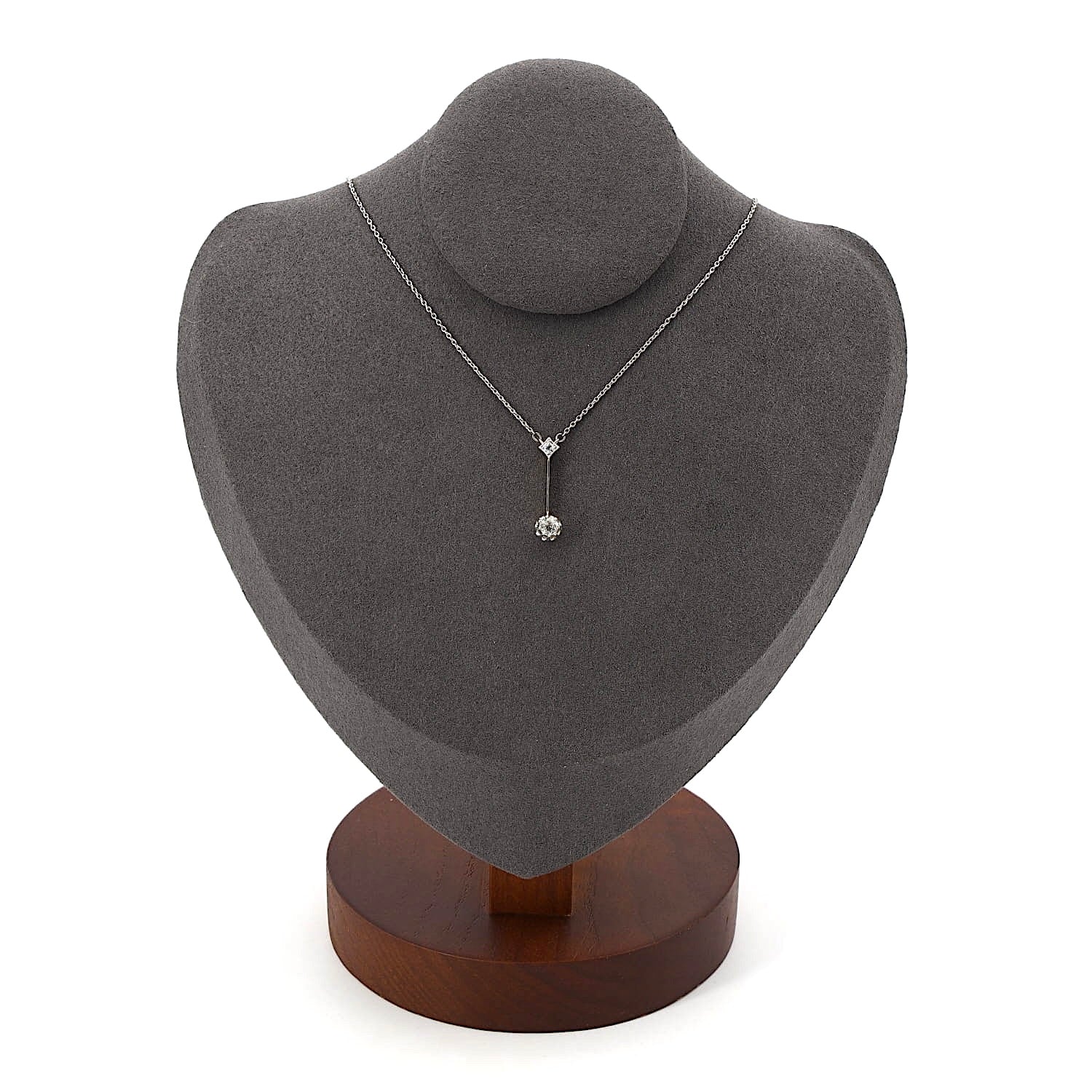 Vintage-Collier in Silber, Gold und Platin mit Diamanten, an der Büste