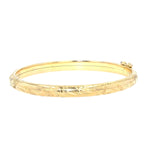 Vintage Armreif in 333er Gelbgold, liegend frontal
