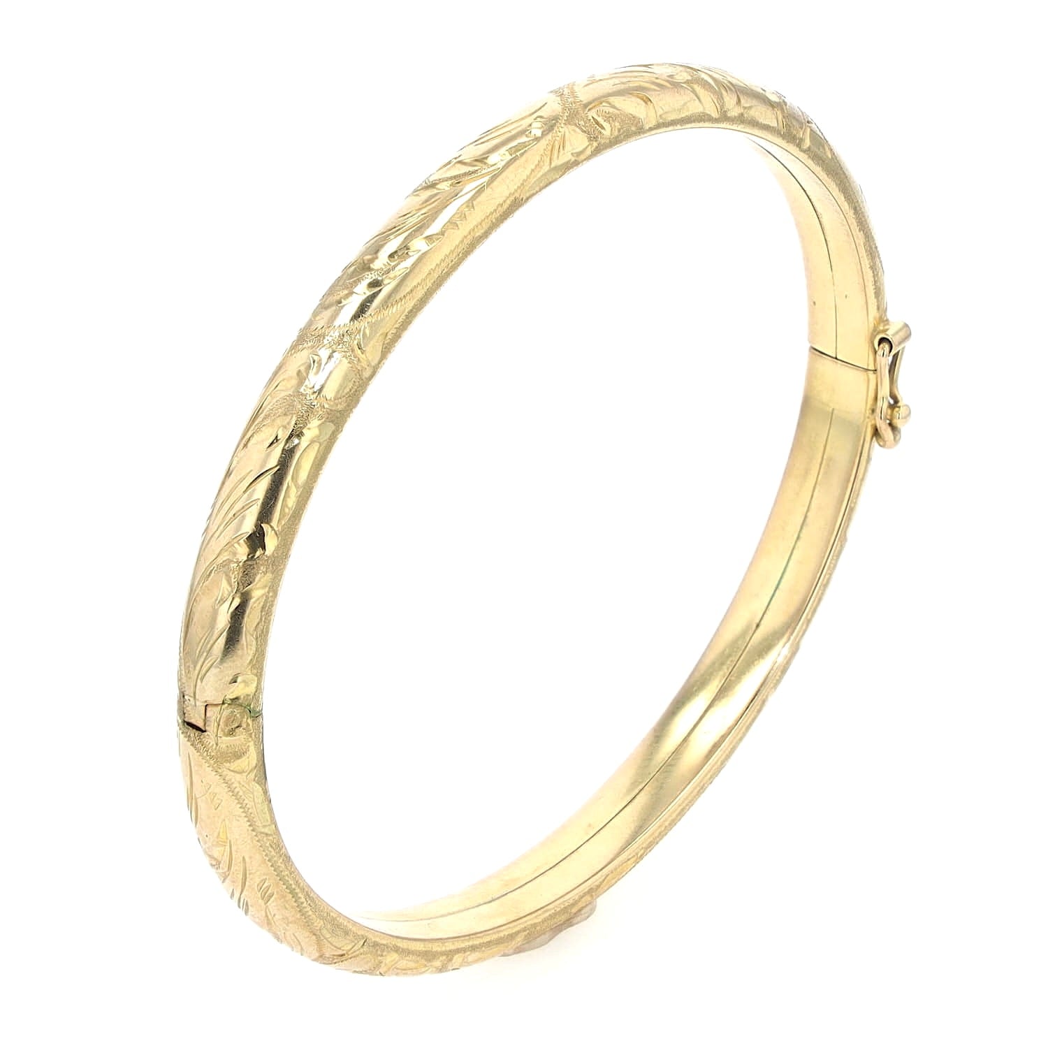 Vintage Armreif in 333er Gelbgold, stehend Draufsicht