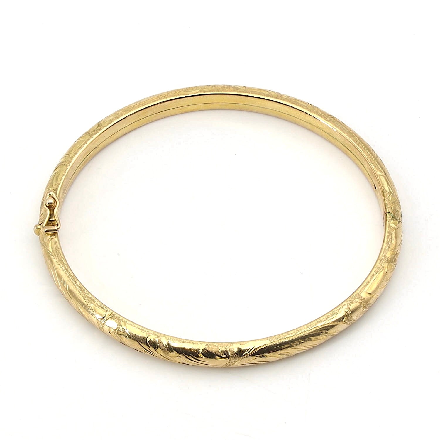 Vintage Armreif in 333er Gelbgold, liegend Draufsicht