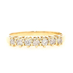 Halber Memoire Ring in 750er Gelbgold mit Brillanten, liegend frontal