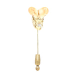 Grandel-Nadel aus 585er Gelbgold mit einem Brillanten, Stehend frontal