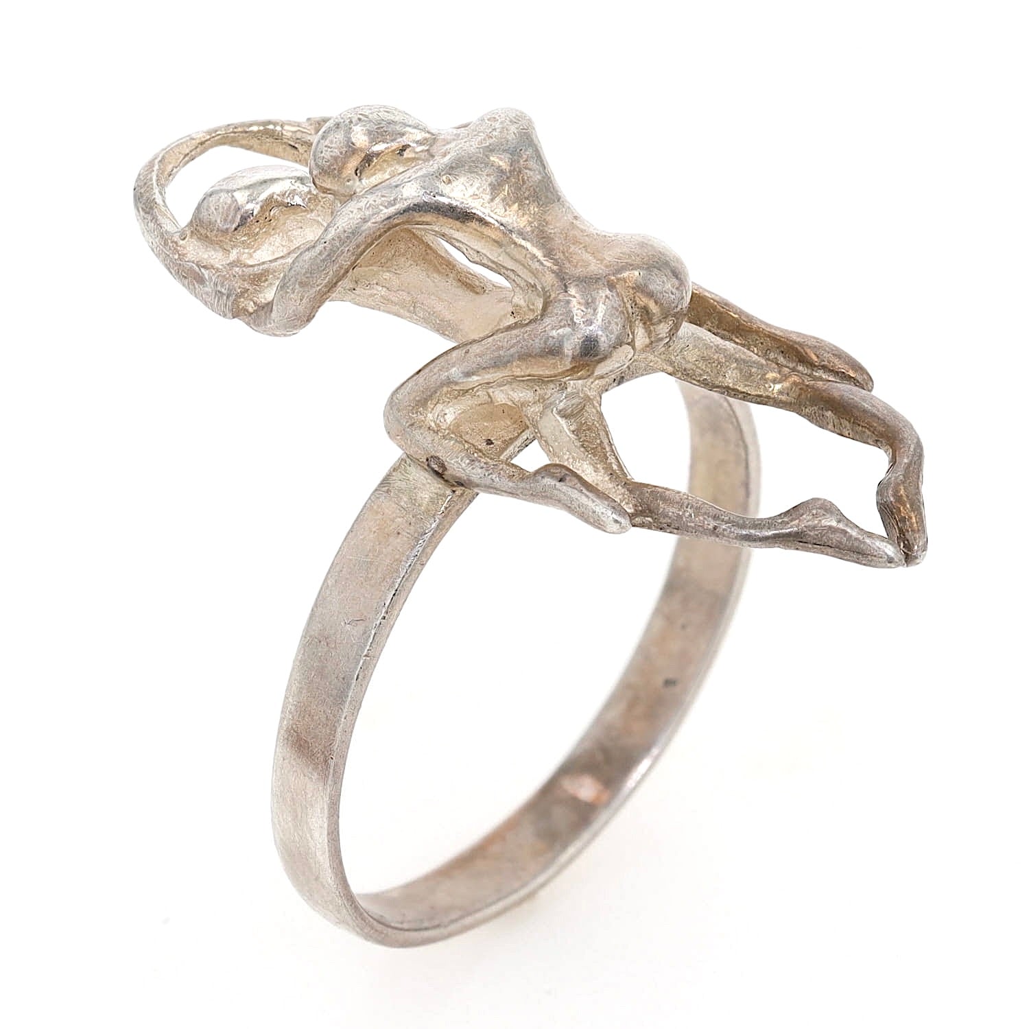 Kamasutra Ring in 925er Silber, stehend