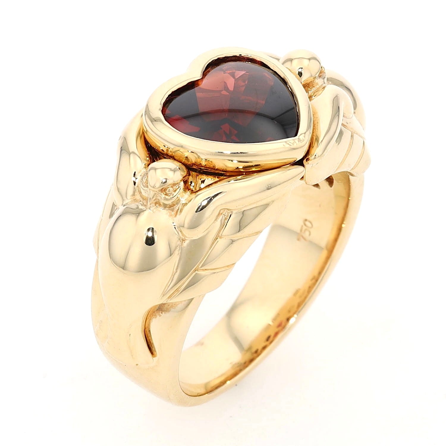 Jette Joop Ring in 750er Gelbgold mit einem Rhodolith, Stehend