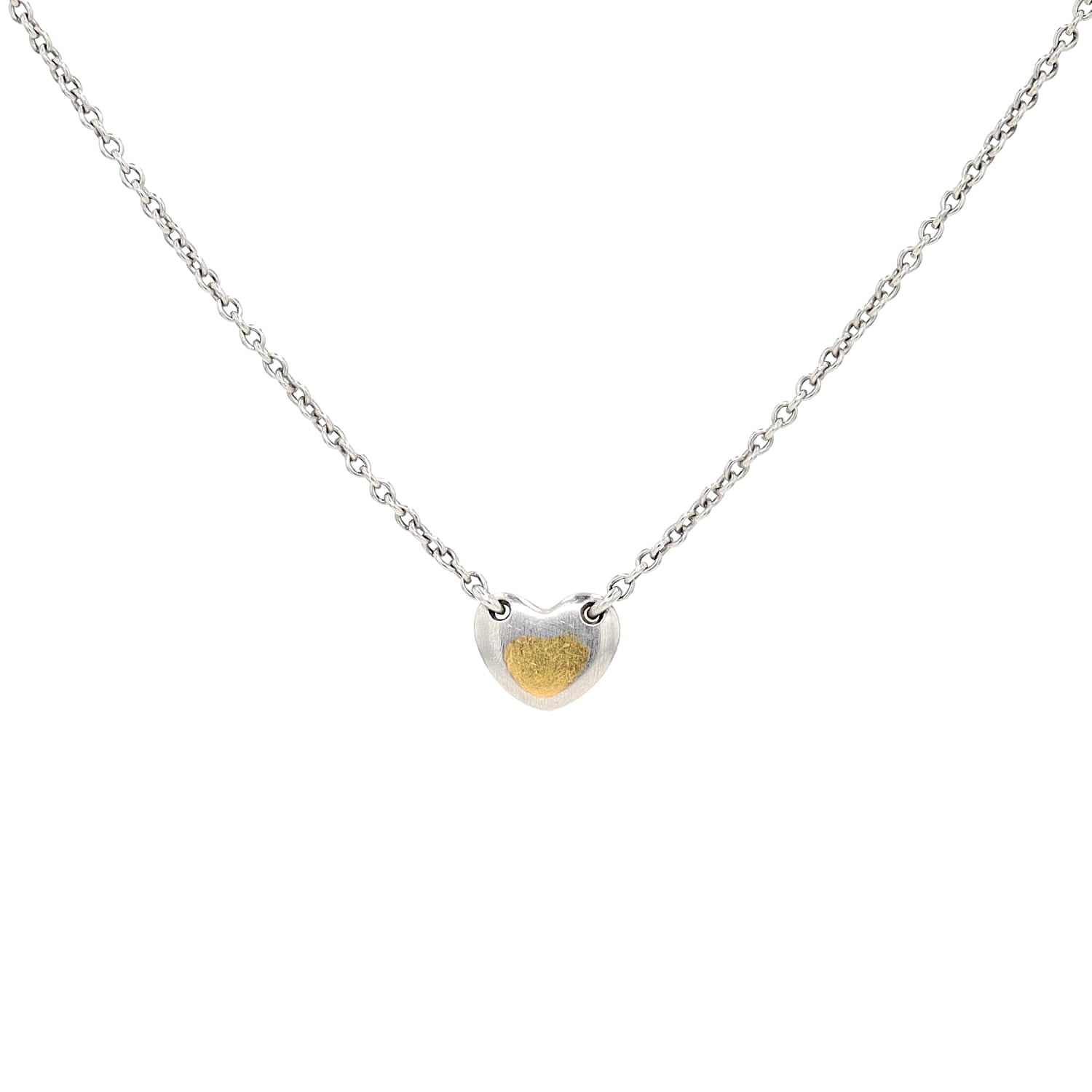 Henrich & Denzel Kette in 950er Platin mit Goldauflage, hängend frontal