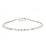 Tennisarmband in 585er Weißgold mit ca. 0,75 ct Brillanten, liegend geschlossen frontal