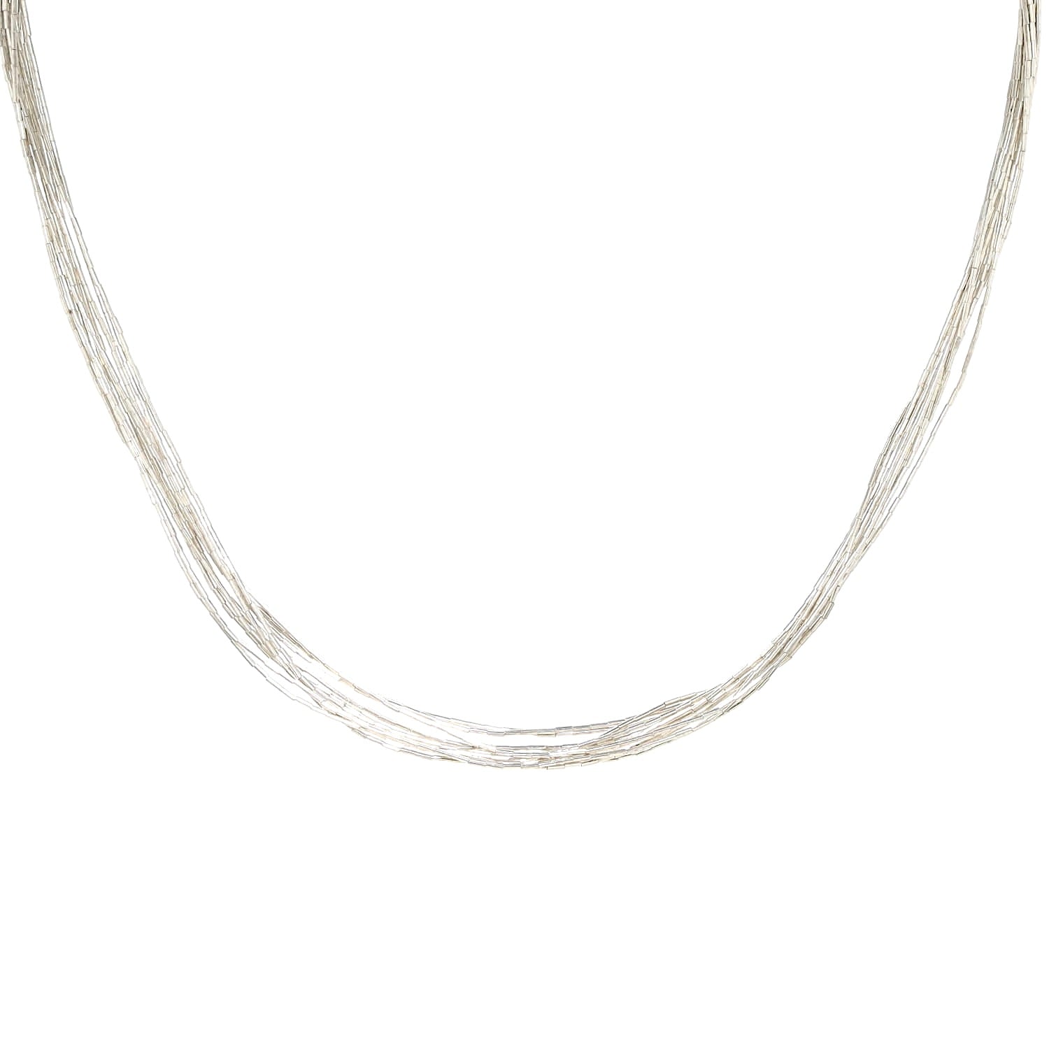 Liquid Silver Collier in 925er Silber, hängend frontal