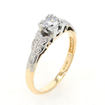 Engagement Ring in 750er Gelbgold mit einem Brillanten ca. 0,28 ct, stehend