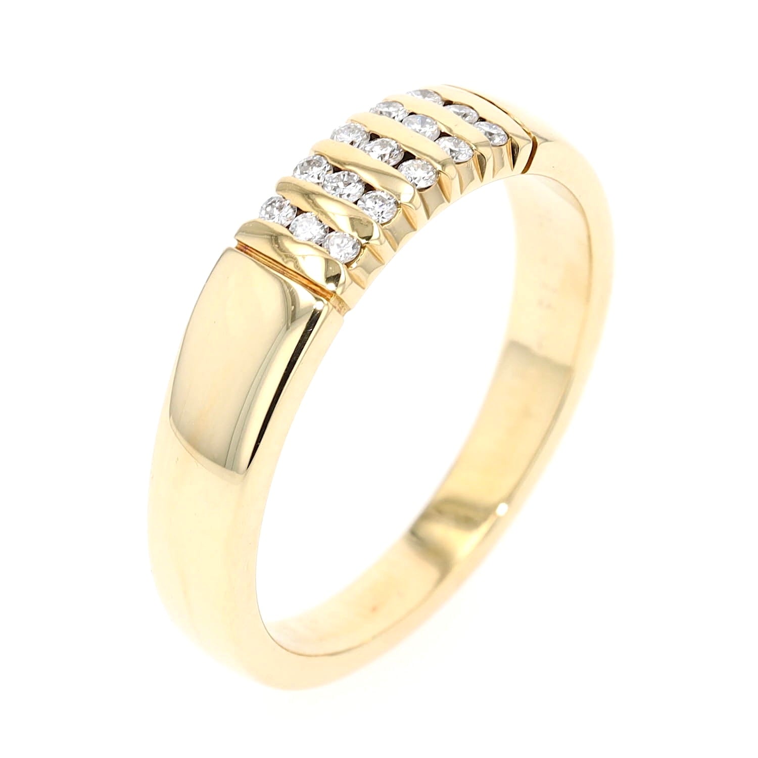 Ring in 585 yellow gold Brilliants, standing