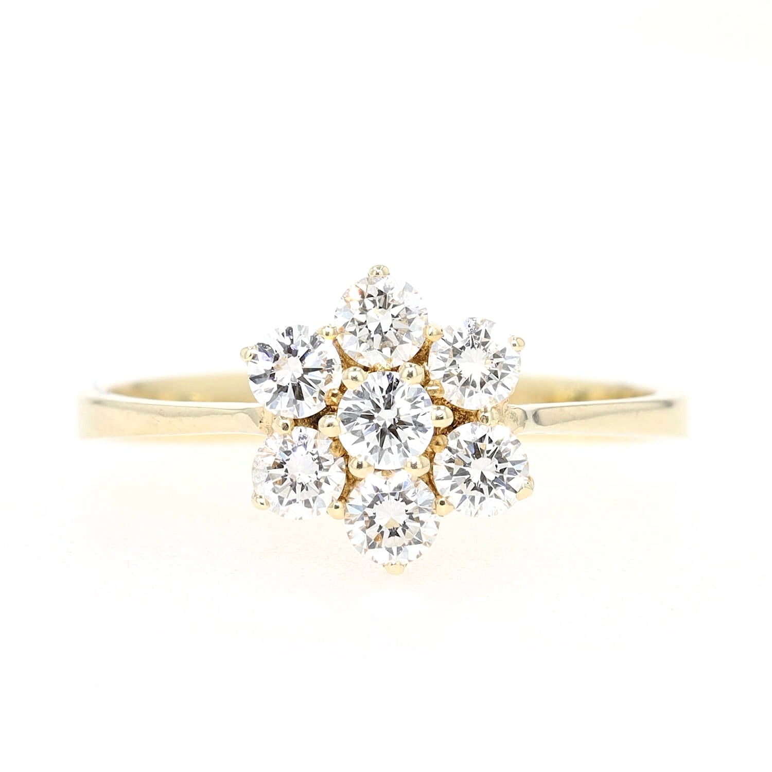 Ring in 585er Gelbgold mit Brillanten ca. 0,50 ct , liegend frontal