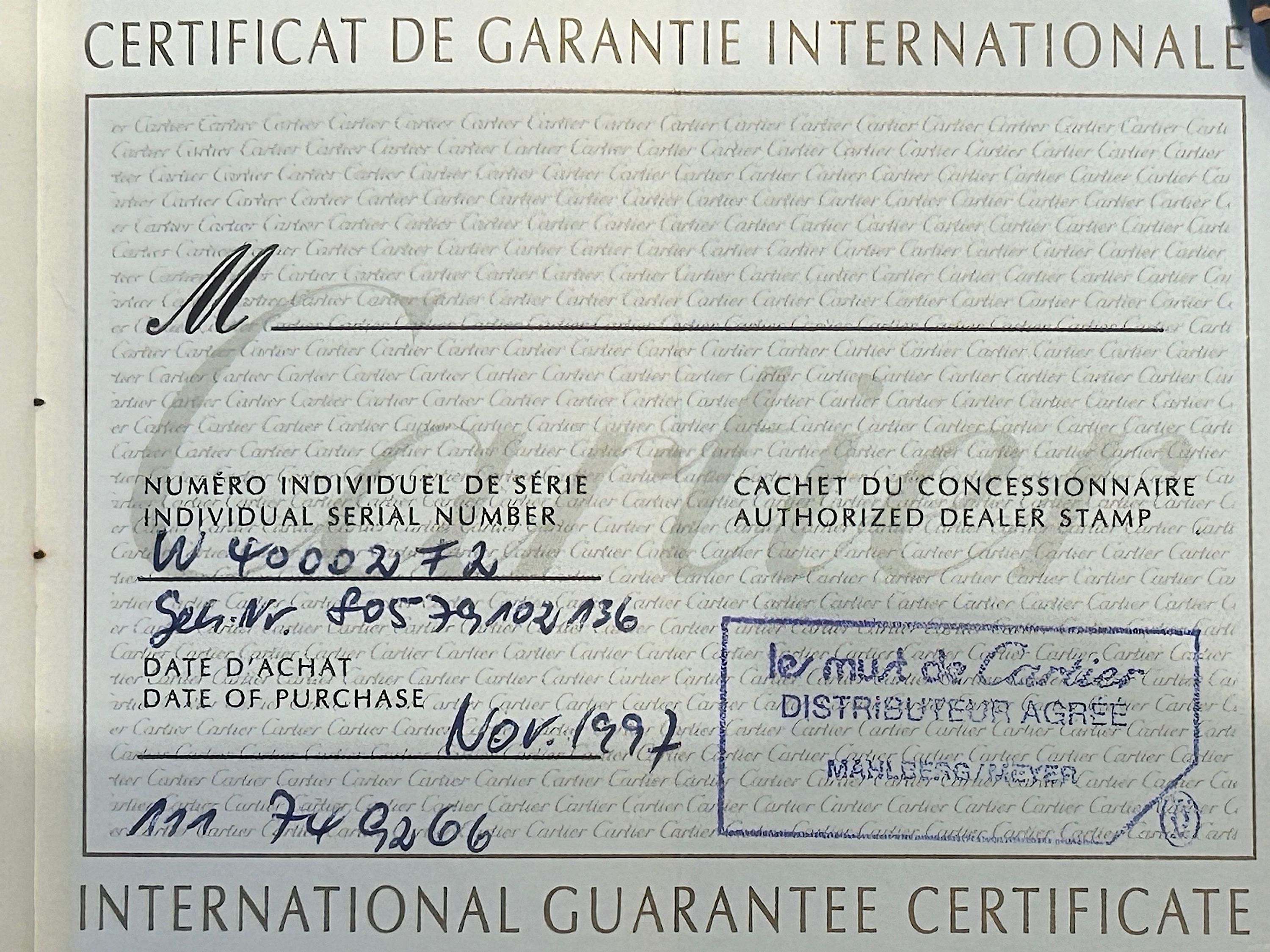 Cartier Baignoire Quartz ladies' wristwatch in 750 yellow gold and steel, full set, papers