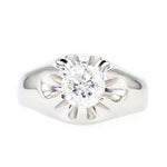 Solitärring in 750er Weißgold mit einem Brillanten mit ca. 1,25 ct, liegend frontal