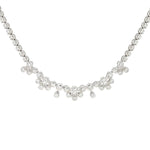 Necklace in 750 white gold with approx. 1.50 ct Brilliants, hanging frontally