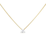 Schlangenkette mit einem Anhänger in 750er Bicolor-Gold und einem Brillanten ca. 0,5 ct, hängend frontal