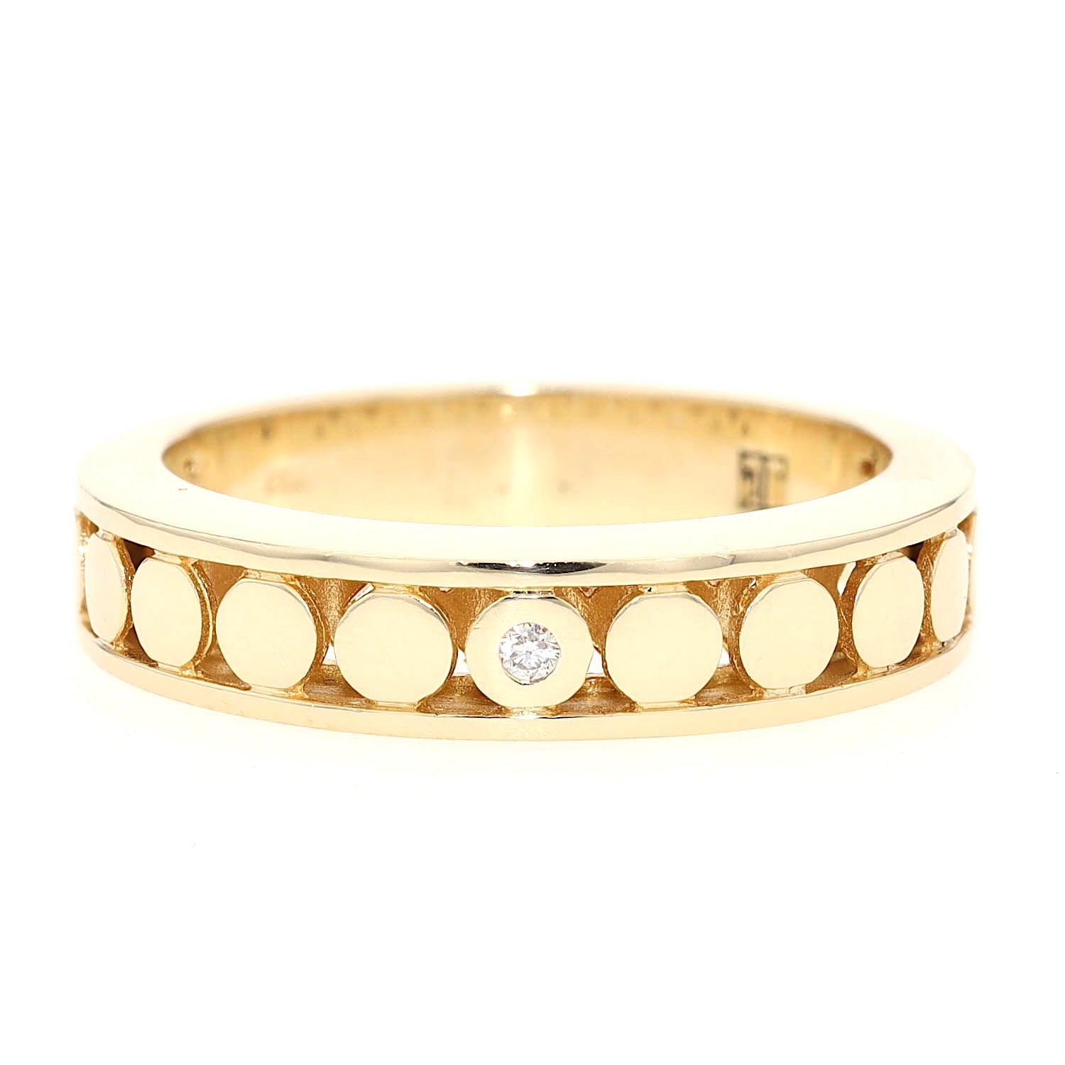 Jette Joop ring in 750 yellow gold with a brilliant, lying frontally