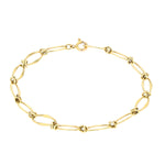 Armband in 585er Gelbgold, geschlossen liegend Schloß hinten