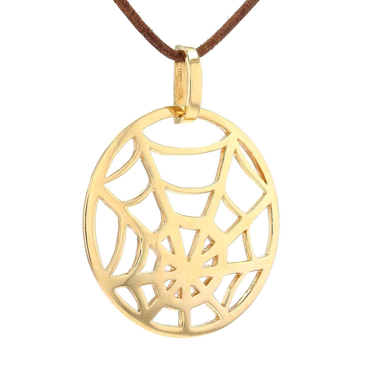 Großer italienischer Anhänger in 750er Gelbgold, hängend rechts gedreht