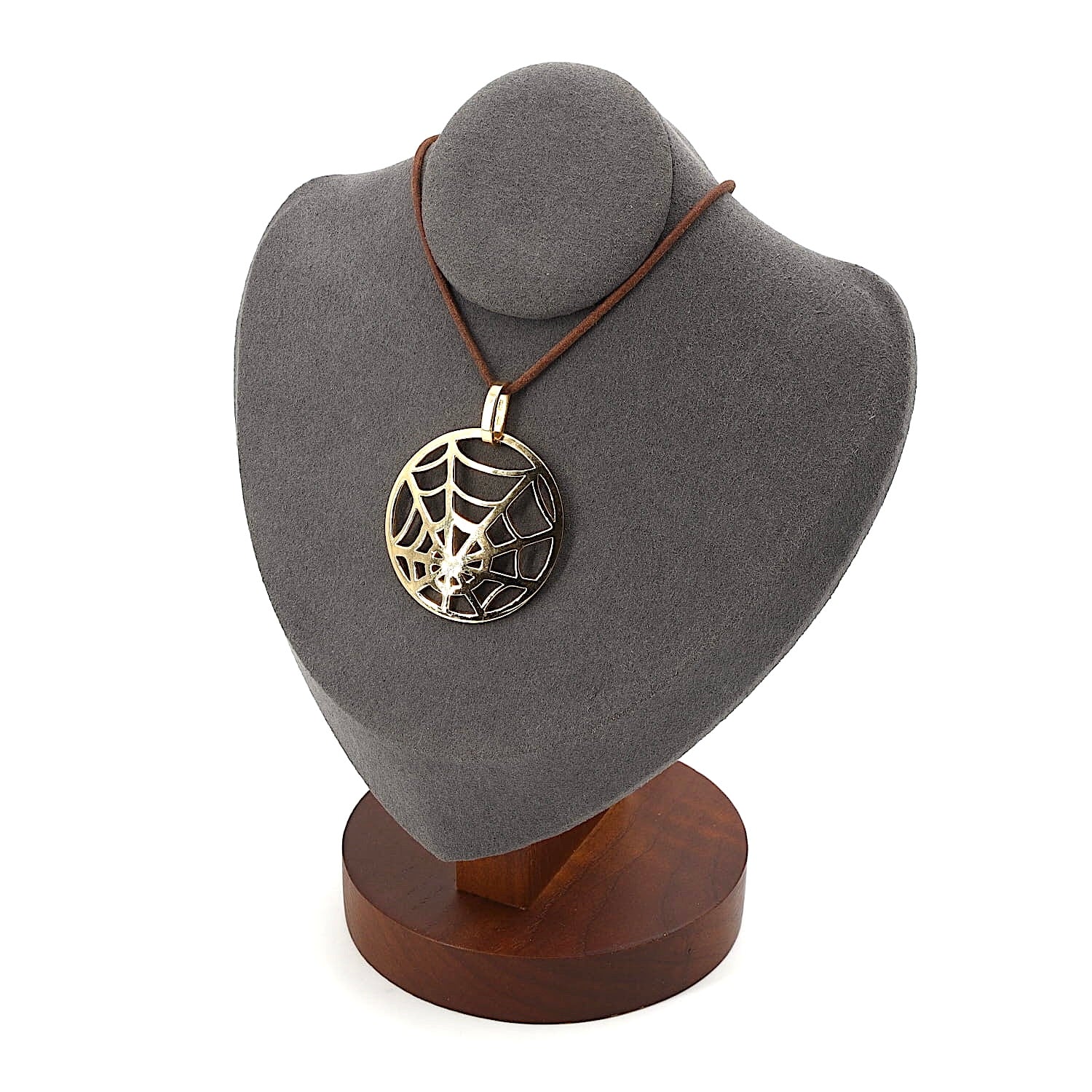 Großer italienischer Anhänger in 750er Gelbgold, an einer dunklen Büste