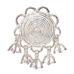 Juhl's brooch No. 146 made of 925 silver, hanging from the front