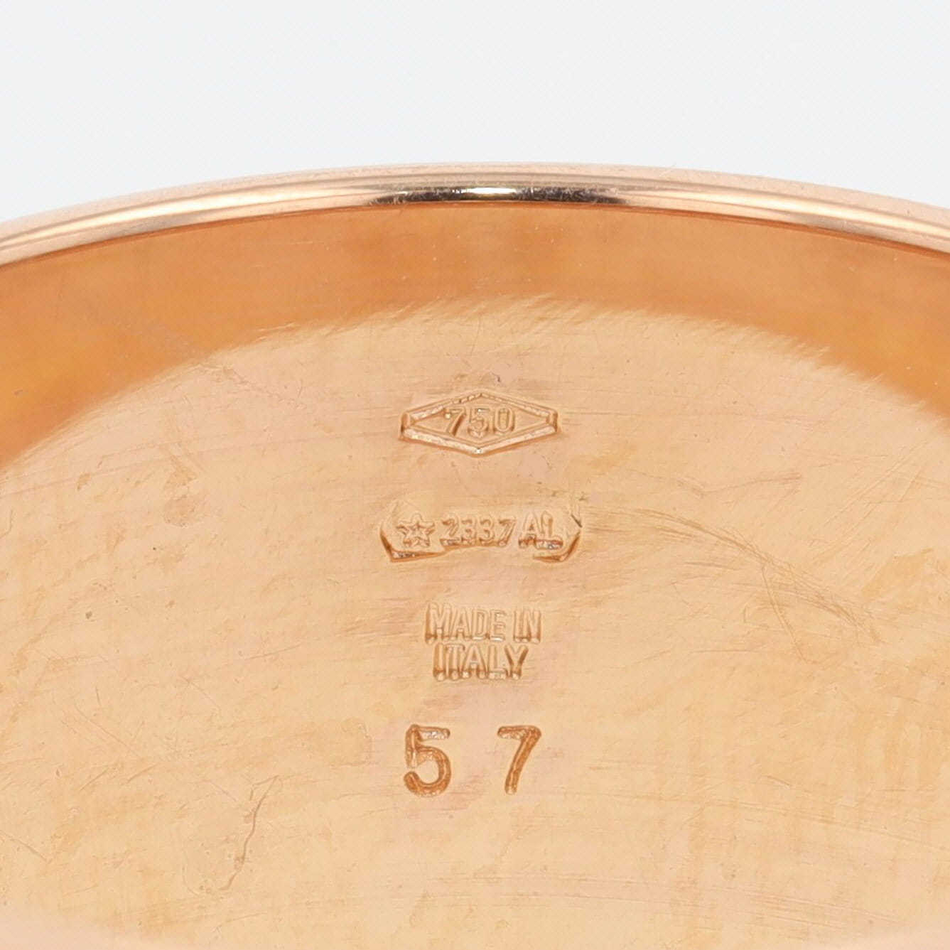 Bvlgari Ring Diamond Monologo in 750 rose gold with Brilliants, Stamp