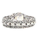 Vintage Armband Mexico in 925er Silber, geschlossen stehend frontal