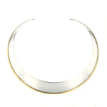 Halsreif in 925er Silber mit Vergoldung, liegend flach frontal